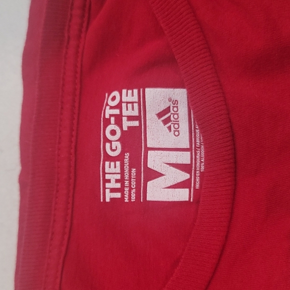 Adidas Men's Red Graphic Tshirt - Picture 2 of 2